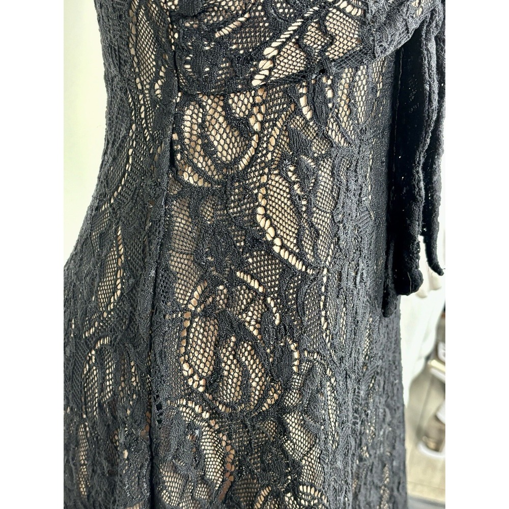 VTG Karen Alexander Boston Proper Black Lace Cocktail Dress Sz‎ 6 WhimsyGoth Y2K - Picture 5 of 14